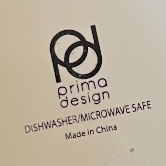 PRIMA DESIGN Oversized Wide-Mouth White & Blue Striped Mug with Orange Interior - Picture 10 of 10